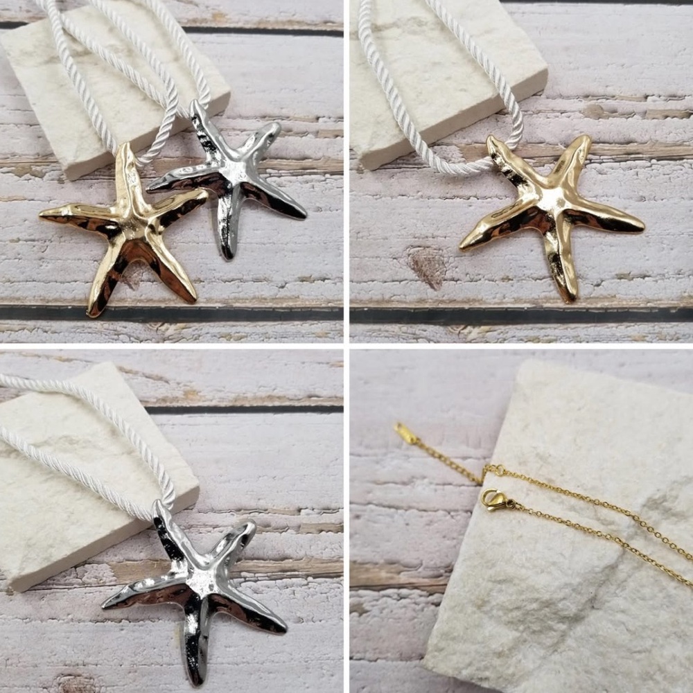 Gold Starfish Pendant Necklace